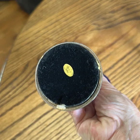 Elegant vintage Cobalt Blue Glass Vase Set of 3 - Picture 3 of 7